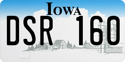 IA license plate DSR160