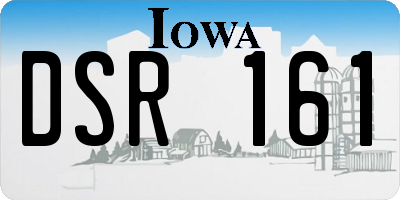 IA license plate DSR161