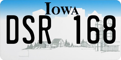 IA license plate DSR168
