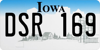IA license plate DSR169