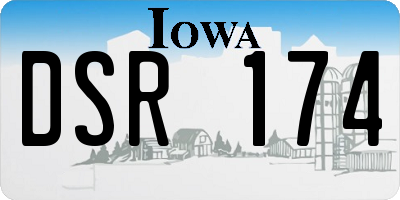 IA license plate DSR174