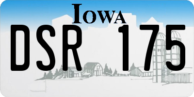 IA license plate DSR175
