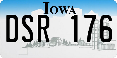 IA license plate DSR176