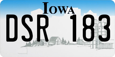 IA license plate DSR183