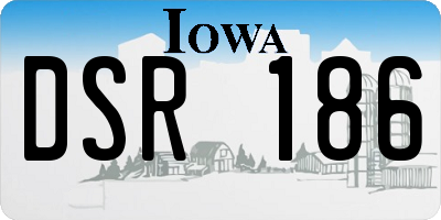 IA license plate DSR186