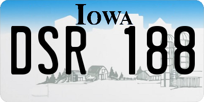 IA license plate DSR188