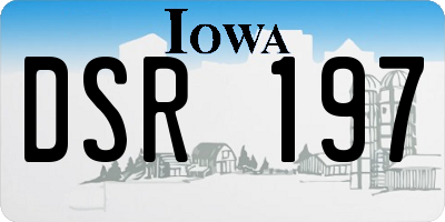 IA license plate DSR197