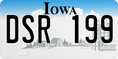 IA license plate DSR199