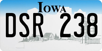 IA license plate DSR238