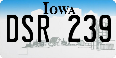 IA license plate DSR239