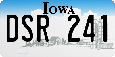 IA license plate DSR241