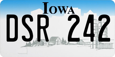 IA license plate DSR242