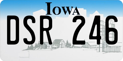 IA license plate DSR246