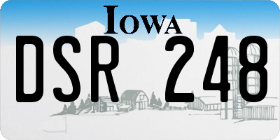 IA license plate DSR248