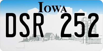 IA license plate DSR252