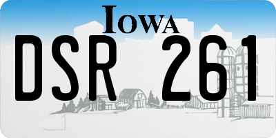IA license plate DSR261