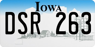 IA license plate DSR263