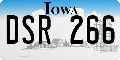 IA license plate DSR266