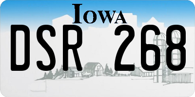 IA license plate DSR268