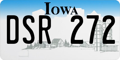 IA license plate DSR272