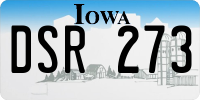 IA license plate DSR273