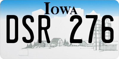 IA license plate DSR276