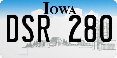IA license plate DSR280