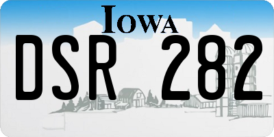 IA license plate DSR282