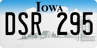 IA license plate DSR295