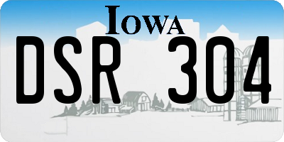IA license plate DSR304