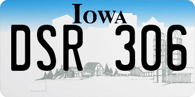 IA license plate DSR306