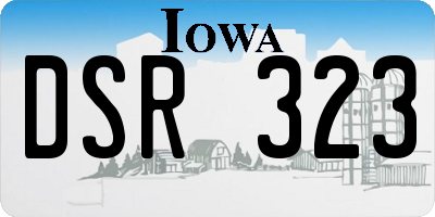 IA license plate DSR323
