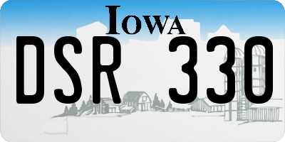 IA license plate DSR330