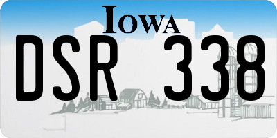 IA license plate DSR338