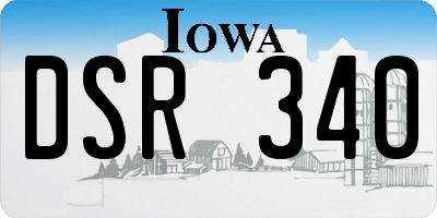 IA license plate DSR340