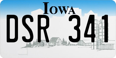 IA license plate DSR341