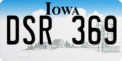 IA license plate DSR369