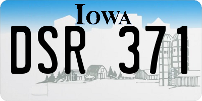 IA license plate DSR371