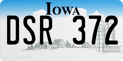 IA license plate DSR372