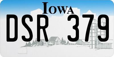 IA license plate DSR379