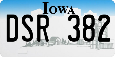 IA license plate DSR382