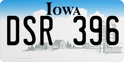 IA license plate DSR396