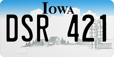 IA license plate DSR421