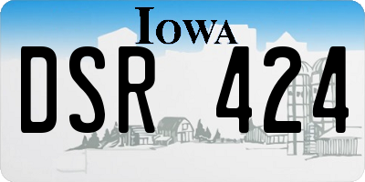 IA license plate DSR424