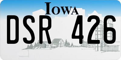 IA license plate DSR426