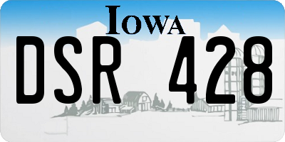 IA license plate DSR428