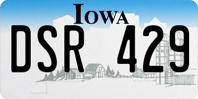 IA license plate DSR429