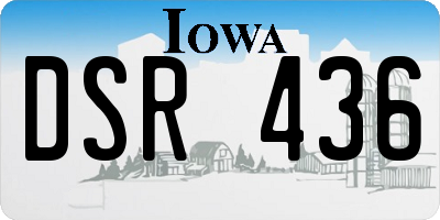 IA license plate DSR436
