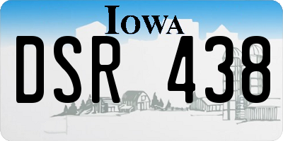 IA license plate DSR438