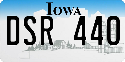 IA license plate DSR440